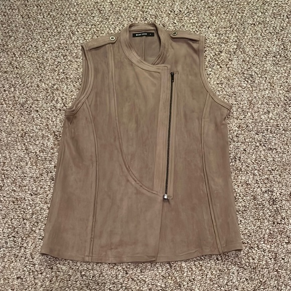 Beau tissu faux suede vest - Picture 1 of 2